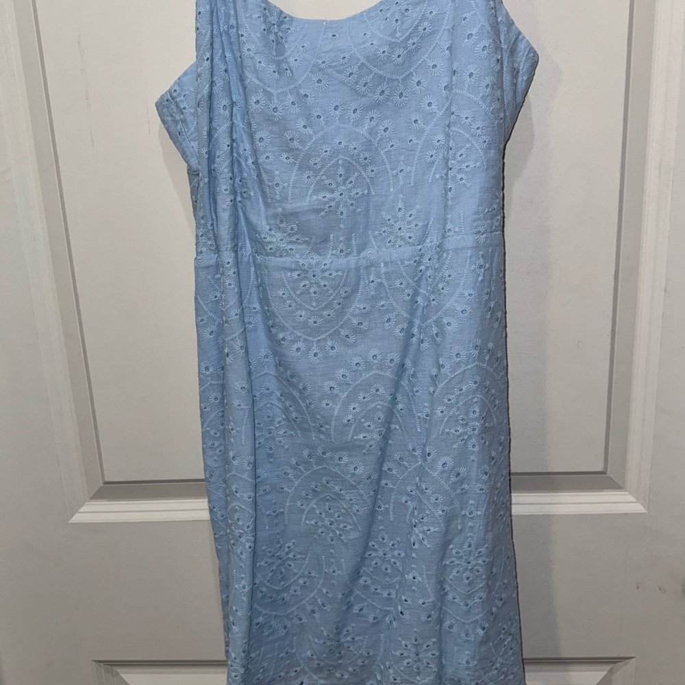 Elegant Blue Sleeveless Dress